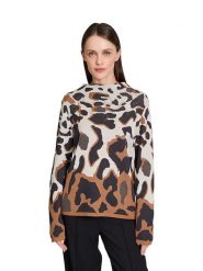 Betty Barclay Sweter w kolorze beżowo-brązowo-szarym rozmiar: 36. Brązowe swetry Betty Barclay, bez wzorów, z bawełny, bez ramiączek. Za 104.64 zł.