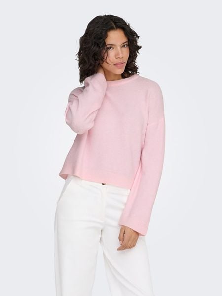 ONLY Sweter "Simoni" w kolorze jasnoróżowym rozmiar: XL. Różowe swetry Only, xl, bez wzorów, bez ramiączek. Za 112.36 zł.