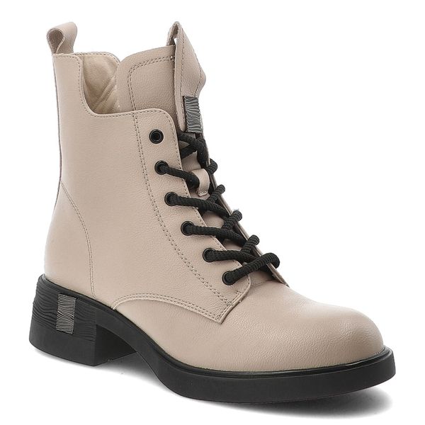 Beżowe Botki Vinceza Skórzane Buty Damskie. Brązowe botki VINCEZA, na zimę, bez wzorów, ze skóry, bez obcasa, na obcasie, bez zapięcia. Za 203.99 zł.