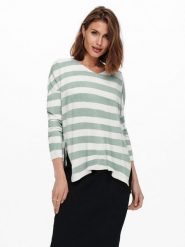 ONLY Sweter w kolorze kremowo-zielonym rozmiar: M. Brązowe swetry Only, m, bez wzorów, bez ramiączek. Za 69.99 zł.