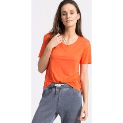 Reebok - Top. Brązowe koszulki sportowe Reebok, bez wzorów, z dzianiny, bez ramiączek. W wyprzedaży za 39.90 zł.