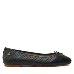 Baleriny LAUREN RALPH LAUREN. Czarne baleriny Lauren Ralph Lauren, bez wzorów, bez obcasa. Za 359.99 zł.