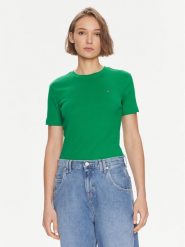 Tommy Hilfiger T-Shirt New Cody WW0WW40587 Zielony Slim Fit. Zielone t-shirty TOMMY HILFIGER, xxs, bez wzorów, z bawełny, bez kołnierzyka, bez ramiączek. Za 219.99 zł.
