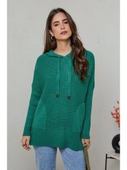 Soft Cashmere Sweter w kolorze zielonym rozmiar: 38/40. Zielone swetry Soft Cashmere, bez wzorów, z kaszmiru, bez ramiączek. Za 130.19 zł.