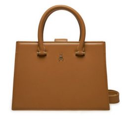 Torebka Patrizia Pepe. Brązowe torebki klasyczne Patrizia Pepe, bez wzorów, bez dodatków. Za 1,239.00 zł.
