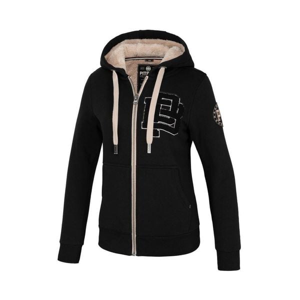 Bluza damska Pitbull rozpinana z kapturem Sherpa Ruffina. Czarne bluzy PITBULL, s, bez wzorów, z kapturem. Za 269.00 zł.
