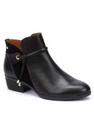 Pikolinos Botki W1U-8505 Czarny. Czarne botki Pikolinos, bez wzorów, ze skóry, bez obcasa, na słupku, bez zapięcia. Za 649.99 zł.