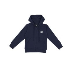 Bluza miękka z bawełna z kaptur na co dzień. Niebieskie bluzy LEONE 1947 APPAREL, bez wzorów, z bawełny, bez kaptura. W wyprzedaży za 89.72 zł.