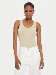 ViCOLO Top UB0009 Złoty Regular Fit. Żółte topy ViCOLO, xl, bez wzorów, z wiskozy, bez kołnierzyka, bez ramiączek. Za 109.99 zł.