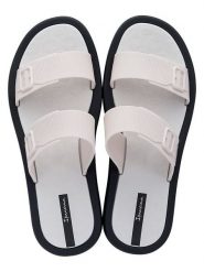 Ipanema Klapki "Nuvea" w kolorze biało-czarnym rozmiar: 37. Białe klapki Ipanema, bez wzorów, z otwartym noskiem, bez obcasa. Za 82.99 zł.