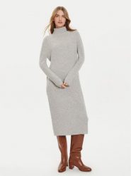 Tommy Hilfiger Sukienka dzianinowa WW0WW43080 Szary Regular Fit. Szare sukienki TOMMY HILFIGER, m, bez wzorów, z dzianiny, bez kołnierzyka, bez ramiączek. Za 579.99 zł.