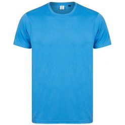 Koszulka Z Poliestru Z Recyklingu Dla Dorosłych Unisex. Niebieskie bluzki TOMBO, l, bez wzorów, sportowe, bez kołnierzyka, bez ramiączek. Za 63.99 zł.