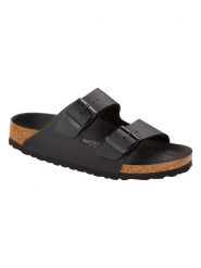 Birkenstock Klapki "Arizona" w kolorze czarnym rozmiar: 44. Czarne klapki Birkenstock, bez wzorów, z otwartym noskiem, bez obcasa. Za 373.35 zł.