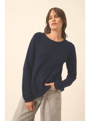 Just Cashmere Kaszmirowy sweter "Nethy" w kolorze granatowym rozmiar: XL. Niebieskie swetry Just Cashmere, xl, bez wzorów, z kaszmiru, bez ramiączek. Za 395.94 zł.