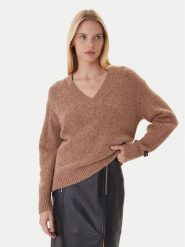 Calvin Klein Jeans Sweter Chunky LV044D328G Brązowy Regular Fit. Brązowe swetry Calvin Klein Jeans, l, bez wzorów, z jeansu, bez ramiączek. Za 649.99 zł.