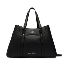 Torebka Armani Exchange. Czarne torebki klasyczne Armani Exchange, bez wzorów, bez dodatków. Za 754.99 zł.