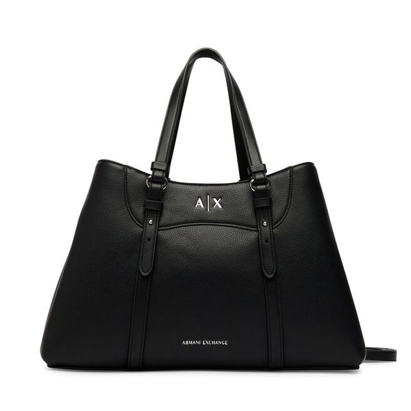 Torebka Armani Exchange. Czarne torebki klasyczne Armani Exchange, bez wzorów, bez dodatków. Za 754.99 zł.