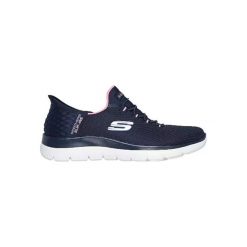 Kapcie SKECHERS SLIP-INS SUMMITS - DIAMOND DREAM Niebieski. Niebieskie obuwie domowe Skechers, bez wzorów, bez zapięcia. Za 342.99 zł.