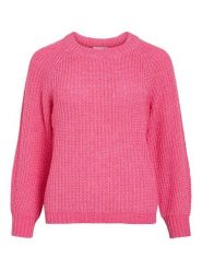 Vila Sweter "Visota" w kolorze różowym rozmiar: L. Różowe swetry Vila, l, bez wzorów, z wełny, bez ramiączek. Za 104.89 zł.