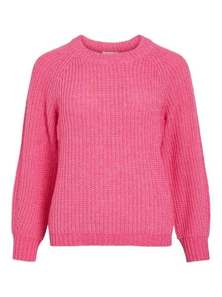 Vila Sweter "Visota" w kolorze różowym rozmiar: L. Różowe swetry Vila, l, bez wzorów, z wełny, bez ramiączek. Za 96.14 zł.