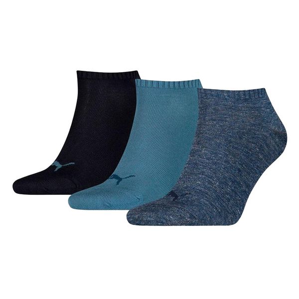Zwykłe Skarpety Do Kostki Unisex Dla Dorosłych (zestaw 3 Sztuk). Niebieskie skarpety Puma, bez wzorów. Za 57.99 zł.