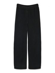 Vero Moda Spodnie dzianinowe Gold Art 10332174 Czarny Loose Fit. Czarne spodnie materiałowe Vero Moda, l, bez wzorów, z dzianiny. Za 229.99 zł.