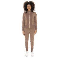 Bluza zimowa Leone 1947 Warm Touch Damen,Reißverschluss und Strickeinsätzen. Brązowe bluzy LEONE 1947 APPAREL, na zimę, bez wzorów, z elastanu, bez kaptura. W wyprzedaży za 169.09 zł.