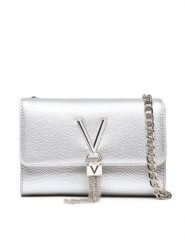 Valentino Torebka Divina VBS1R403G Srebrny. Szare torebki klasyczne Valentino, bez wzorów, ze skóry, bez dodatków. Za 219.99 zł.