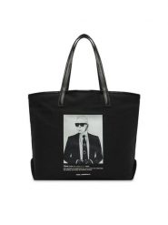 KARL LAGERFELD Torebka B1W50059 Czarny. Czarne torebki klasyczne KARL LAGERFELD, bez wzorów, z materiału, bez dodatków. Za 429.99 zł.