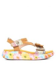 Laura Vita Sandały Nikito 01 Żółty. Żółte sandały Laura Vita, bez wzorów, ze skóry, bez obcasa, na płaskiej podeszwie, bez zapięcia. Za 439.99 zł.