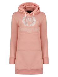 Maison Montaigne Sukienka dresowa "Giqueen" w kolorze szaroróżowym rozmiar: L. Różowe sukienki Maison Montaigne, l, bez wzorów, z dresówki, bez kołnierzyka, bez ramiączek, mini. Za 88.02 zł.