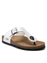 CMP Japonki Eco Mymosa Wmn Flip Flop 3Q91036 Biały. Białe klapki CMP, bez wzorów, ze skóry, bez obcasa. Za 189.99 zł.