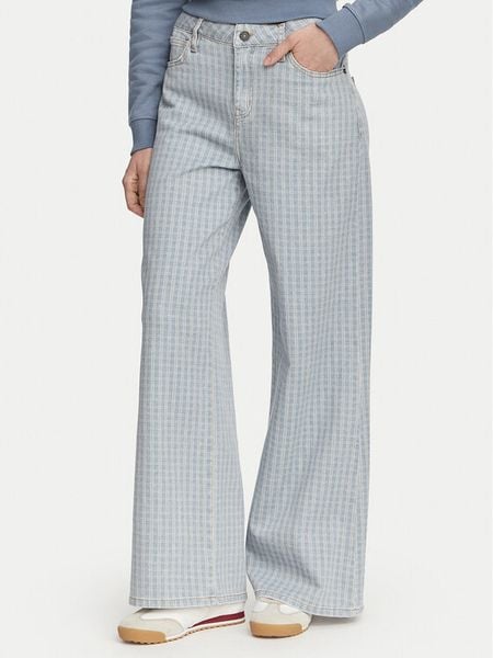 Guess Jeans Jeansy W6YA0O D1182 Niebieski Wide Leg. Niebieskie jeansy Guess Jeans, z aplikacjami. Za 519.99 zł.