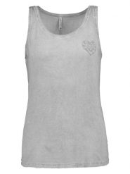 Stitch & Soul Top w kolorze szarym rozmiar: S. Szare topy Stitch & Soul, s, z aplikacjami, bez kołnierzyka, bez ramiączek. Za 24.23 zł.