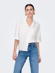 ONLY Koszula w kolorze białym rozmiar: XL. Białe koszule Only, xl, bez wzorów, z bawełny, bez kołnierzyka, bez ramiączek. Za 87.40 zł.