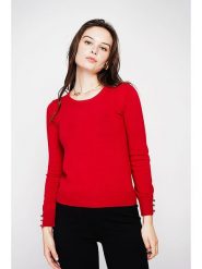 C& Jo Sweter w kolorze czerwonym rozmiar: 40. Czerwone swetry C& Jo, bez wzorów, ze splotem, bez ramiączek. Za 121.99 zł.