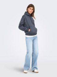 ONLY Bluza w kolorze granatowym rozmiar: M. Niebieskie bluzy Only, m, bez wzorów, z kapturem. Za 105.38 zł.