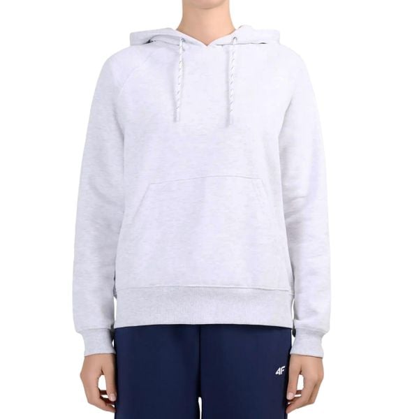 Bluza damska 4F z kapturem, regular fit. Szare bluzy 4f, s, bez wzorów, z bawełny, z kapturem. Za 113.99 zł.