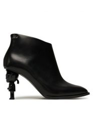 KARL LAGERFELD Botki Nft Heel Zip KL39135 Czarny. Czarne botki KARL LAGERFELD, bez wzorów, ze skóry, bez obcasa, na słupku, bez zapięcia. Za 1,059.00 zł.