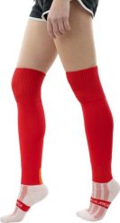 Podkolanówki Playerlayer Adult Scarlet Red. Czerwone skarpety 661, bez wzorów, z materiału. Za 94.99 zł.