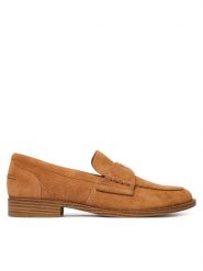 Guess Lordsy FLTBSO SUE14 Brązowy. Brązowe lordsy Guess, z aplikacjami, ze skóry, bez obcasa, bez zapięcia. Za 584.99 zł.