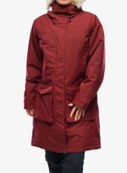 Kurtka zimowa damska Fjallraven Nuuk Lite Parka. Czerwone parki Fjällräven, na jesień, l, z futra, bez kaptura. Za 1,714.89 zł.