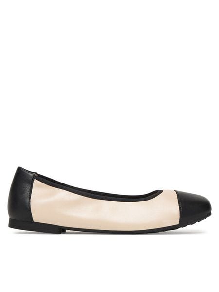 Caprice Baleriny 9-22117-46 Beżowy. Brązowe baleriny Caprice, bez wzorów, ze skóry, bez obcasa. Za 213.99 zł.