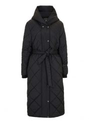 Lekki płaszcz pikowany. Czarne płaszcze bonprix, bez wzorów, bez kaptura. Za 329.99 zł.
