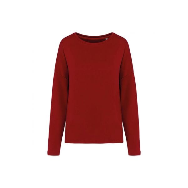 Bluza damska Kariban Loose. Czerwone bluzy KARIBAN, m, bez wzorów, z bawełny, bez kaptura. Za 141.50 zł.