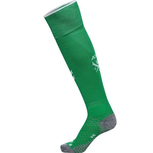Skarpety domowe ASSE 2024/25. Zielone skarpety Hummel, bez wzorów, z poliesteru. Za 120.50 zł.