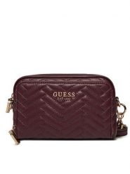 Guess Torebka HWQG95 08140 Bordowy. Czerwone listonoszki Guess, z aplikacjami, ze skóry, bez dodatków. Za 299.99 zł.
