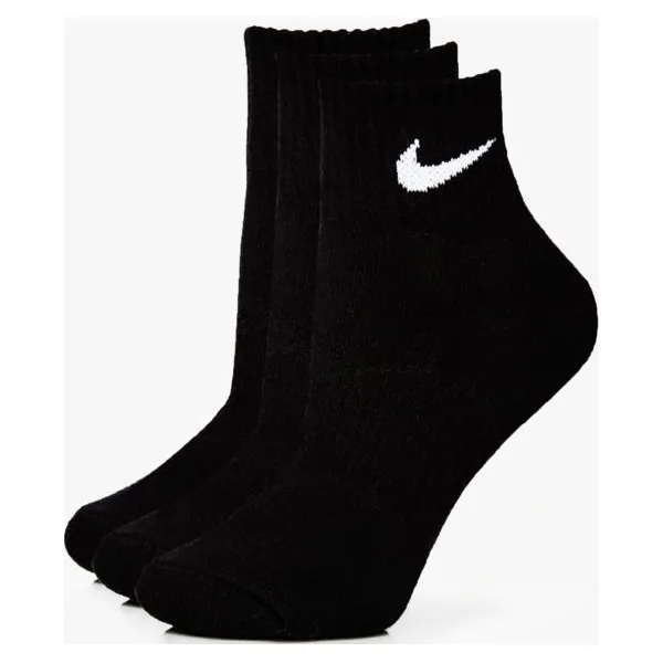 Nike Skarpety 3Ppk Quarter Black , czarny, rozmiar S. Czarne skarpety Nike, bez wzorów, z bawełny. Za 39.99 zł.