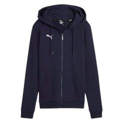 Bluza Rozpinana Damska Team Goal Casuals. Niebieskie bluzy sportowe Puma, bez wzorów, bez kaptura. Za 256.99 zł.