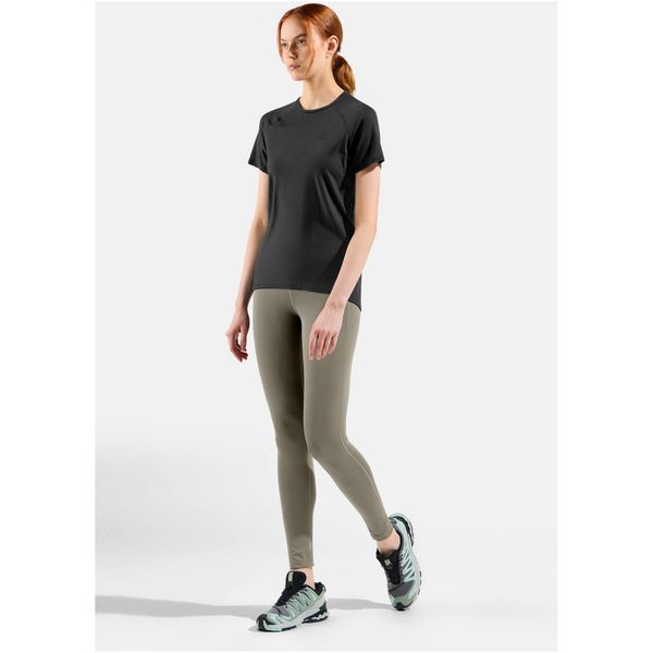 Legginsy damskie Odlo ASCENT MEDIUM SUPPORT Tights. Zielone legginsy Odlo, m, bez wzorów, z materiału, z podwyższonym stanem. Za 429.99 zł.